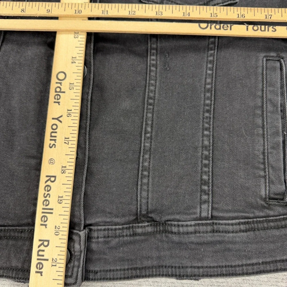 Aeropostale Mens Black Distressed Denim Trucker Jacket‎ XXL 7834-001 New